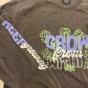 BDG Outfitters Women Small‎ Medium Grow From Within Long Sleeve Faded Gray